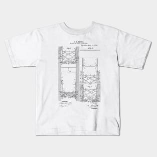 Safety gate for elevator Vintage Retro Patent Hand Drawing Funny Novelty Gift Kids T-Shirt